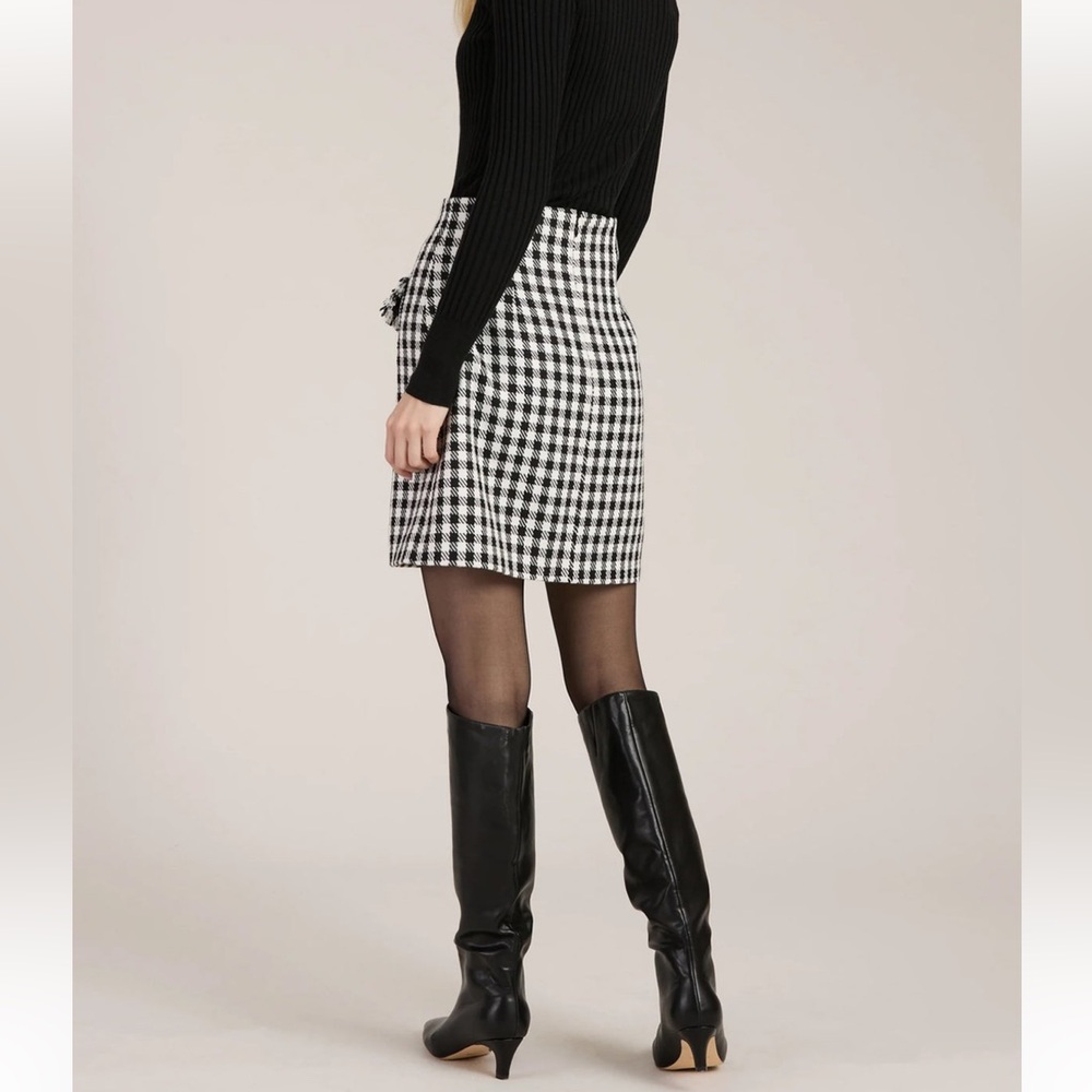 TYLER BOE ASHLEY Check Skirt Black/White NWT - Picture 2 of 15